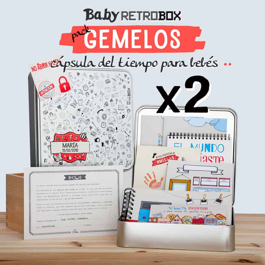 Cápsula del tiempo bebés Baby Retrobox: Gemelos o mellizos