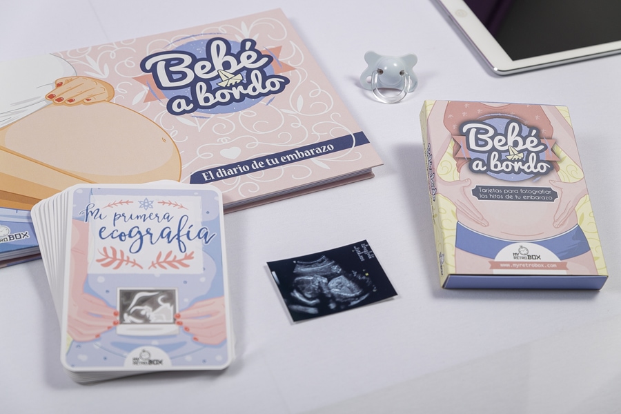 Diario de embarazo y tarjetas de hitos